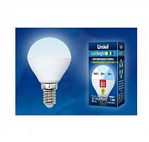 Изображение Лампа светодиодная LED-G45-6W/NW/E14/FR/MB PLM11WH форма "шар" мат. Multibright бел. 4000К 100-50-10 упак. картон Uniel UL-00002376 