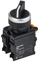 Изображение Переключатель 2 полож. 1НО+1НЗ черн. MASTER IEK MI-SW60-11X2-3-24-2-K02 