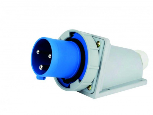 Изображение Вилка стационарная 2Р+РЕ 63А 220В IP67 ВС-103 DEKraft 26165DEK 