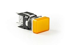 Изображение Арматура сигнальная 16мм прямоугольная 12-24 AC/DC желт. EMAS D080DXS 
