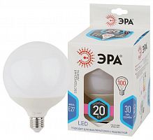 Изображение Лампа светодиодная LED G120-20W-4000K-E27 G120 20Вт шар E27 нейтр. бел. декор. ЭРА Б0049081 