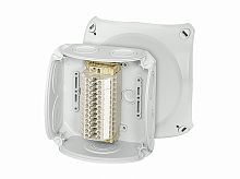 Изображение Коробка распределительная ОП 130х130х77мм PP IP66 RK 0612 12-клемм 0.5-4кв.мм 7+1 мемб. ввод. сер. HENSEL 62000176 
