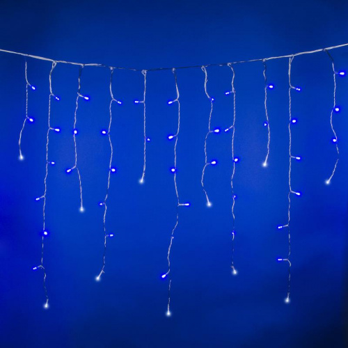 Изображение Бахрома LED с эффектом мерцания ULD-B3007-200/TTK BLUE-WHITE IP44 3м. соедин. 200 диодов синий/бел. свет провод прозр. Uniel UL-00007210 