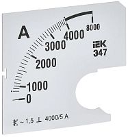 Изображение Шкала сменная для амперметра Э47 4000/5А-1.5 72х72мм IEK IPA10D-SC-4000 