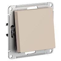 Изображение Выключатель 1-клавишный с самовозвратом Schneider Electric ATLASDESIGN, скрытый монтаж, песочный  ATN001215 