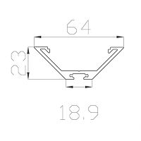 Изображение Профиль угловой алюминиевый 6423-2 2м Rexant 146-244 