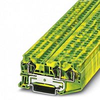 Изображение Клемма 3-проводная проходная 4мм2 на DIN рейку JST 4-TW-PE пружинная желто-зеленая 800V/31A  3031416WE WONKE ELECTRIC 