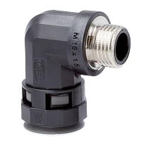 Изображение Муфта 90град. труба-коробка с металлической резьбой DN 36мм М40х1.5 полиамид черн. DKC PAZ36M40N 