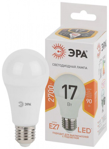 Изображение Лампа светодиодная LED A60-17W-827-E27(диод,груша,17Вт,тепл,E27) Б0031699 