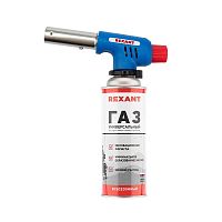 Изображение Набор горелка газовая GT-19 с пьезоподжигом + газовый баллон Rexant 12-0019-14 