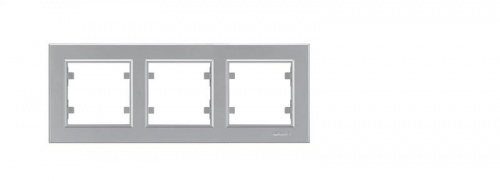 Изображение Рамка 3-м Karea горизонт. сереб. Makel 56065703 