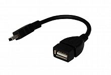 Изображение Кабель USB OTG mini USB на USB шнур 0.15м черн. Rexant 18-1181 