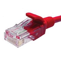 Изображение Патч-корд UTP 5e 4х2 26AWG (7х0.16мм) Cu LSZH 1м красн. SUPRLAN 10-0152 