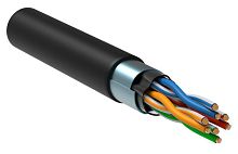 Изображение Кабель витая пара F/UTP кат.5E 4х2х24AWG LDPE черн. РФ/С (уп.305м) ITK LC3-C5E04-339-S-R 