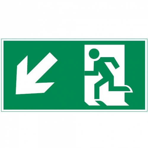 Изображение Знак "Выход влево вниз" для Flip VARTON V4-EM-00.0035.ADV-0008 