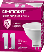 Изображение Лампа светодиодная 90 433 OLL-MR16-11-230-4K-GU5.3 ОНЛАЙТ 90433 