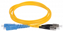 Изображение Патч-корд оптический коммутационный переходной для одномодового кабеля (SM); 9/125 (OS2); SC/UPC-FC/UPC (Duplex) (дл.100м) ITK FPC09-SCU-FCU-C2L-100M 