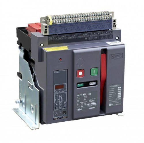 Изображение Выключатель автоматический воздушный 4п 1250А 80кА ВА-731 стац. расцеп. М DEKraft 27095DEK 