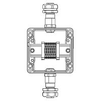 Изображение Коробка взрывозащищенная клеммная из алюминия TBE-A-12-(6xCBC.2)-1xKAEPM2MHK-20(A)-1xKAEPM2MHK-20(C)1Ex e IIC Т5 Gb / Ex tb IIICT95град.C Db IP66 DKC 1201.121.22.11B 