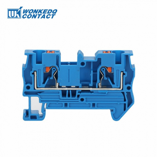 Изображение Клемма 2-проводная проходная 4мм2 на DIN рейку JPT 4 BLUE Push-in синяя 800V/41A  3211760WE WONKE ELECTRIC 