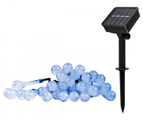 Изображение Светильник светодиодный SLR-G08-30B садовый; гирлянда капли син. солнечная батарея ФАZА 5040946 