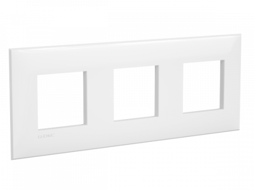Изображение Рамка 3-пост. декор по эскизу цвет белый глянцевый, пластик горизонт. и вертик., IP20 DKC  4400906 