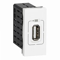 Изображение Legrand DLP USB роз. д/зарядки одинар. бел  77591 