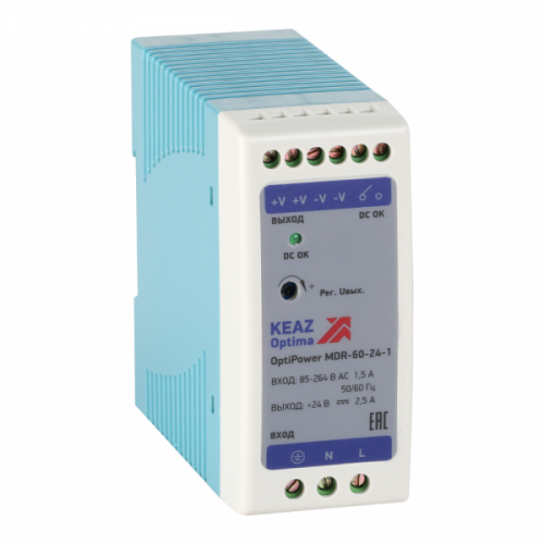 Изображение Блок питания OptiPower MDR-60-24-1 КЭАЗ 284541 