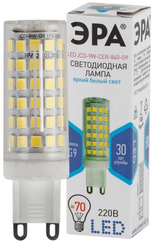 Изображение Лампа светодиодная LED 9Вт JCD 4000К G9 нейтральный капсула Б0033186 