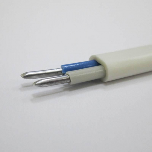 Изображение АВВГ-П 2х2,5 (N) -0,66кВ плоский белый кабель 