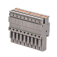 Изображение Штекер зажим push-in 9 точек подключения 2.5кв.мм сер. DKC VPR-P-2.5-9 