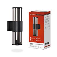 Изображение Светильник SMOKY-2хA60-BL E27 IP65 под лампу 2хA60 НБУ уличный настенный двусторонний алюм. черн. IN HOME 4690612052908 