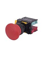 Изображение Выключатель кнопочный ВК22-ES545 1НО+1НЗ гриб с фиксацией 40мм d22мм IP65 красн. Электротехник ET005060 