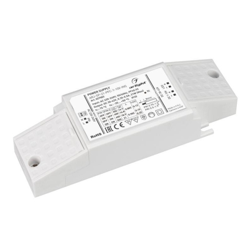 Изображение Блок питания ARJ-SP-21-PFC-1-10V-INS 21Вт 350-500мА IP20 пластик Arlight 027583 