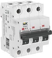 Изображение Выключатель автоматический модульный 3п K 6А M10N ARMAT IEK AR-M10N-3-K006 