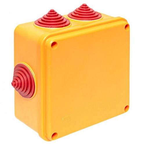 Изображение Коробка огнестойкая 100х100х50мм IP55 3 двойных клеммника 1.5-2.5кв.мм EKF plc-kmrf-100-6-02 