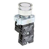 Изображение Кнопка управления NP2-BW1161 выступающая 1НО AC/DC230В (LED) IP40 (R) бел. CHINT 575776 