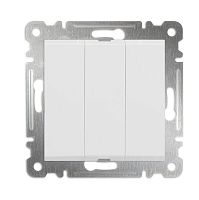 Изображение Выключатель 3-кл. СП Karea 10А IP20 механизм бел. Makel 57001091 