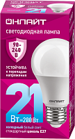 Изображение Лампа светодиодная 90 406 OLL-A60-21-230-6.5K-E27 ОНЛАЙТ 90406 