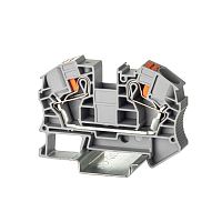 Изображение Клемма проходная зажим push-in 2 точки подключения 16кв.мм сер. (уп.30шт) DKC VPR-16-GY 