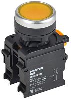 Изображение Кнопка d22мм 1НО+1НЗ MASTER с фиксацией желт. IEK MI-BT60-11T-3-21-K05 