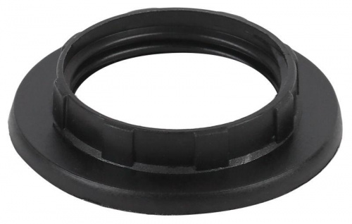 Изображение Кольцо для патрона E14 пластик черн. ACS KLC-E14-PLA-BL-IND ЭРА Б0043678 