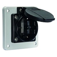 Изображение Розетка панельная Schuko IP54 фланец 60х60 Quick Connect сер. Bals 71110 
