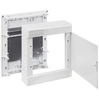 Изображение Щит навесной 24мод. слаботочный мультимедийный с бел. непрозрачной дверцей с монтажн. платой в компл. Рувинил 68324Б-СЛ 