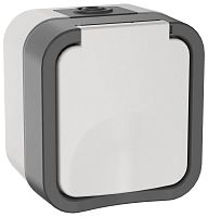 Изображение Розетка 1-м ОП TORS 16А IP55 TS220 с заземл. с крышкой бел. IEK TS-R16-16-55-K41 