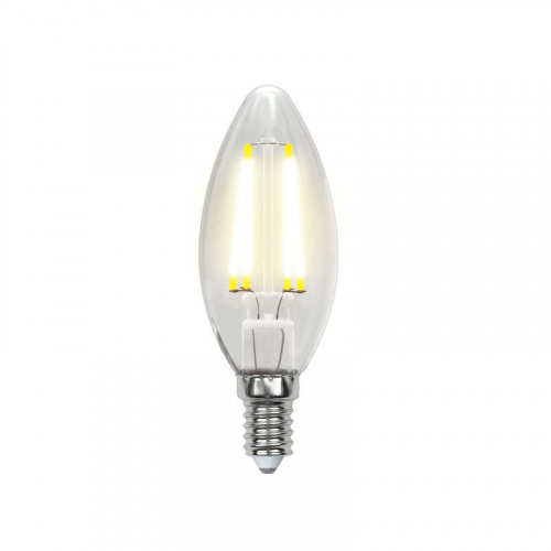 Изображение Лампа светодиодная LED-C35-6Вт/WW/E14/CL GLA01TR прозр. Uniel UL-00002196 