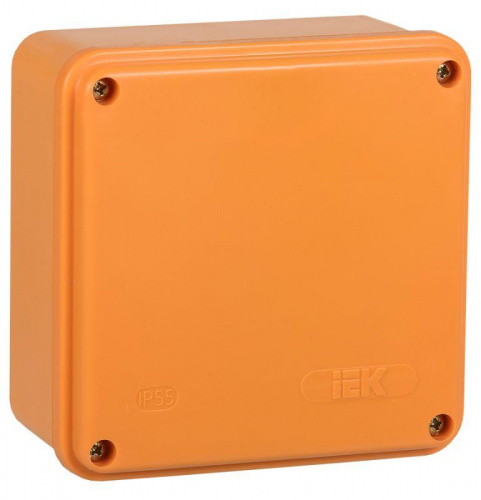 Изображение Коробка распаячная огнестойкая ПС 100х100х50 4P 4кв.мм IP44 гладкие стенки IEK UKF20-100-100-050-4-4-09 