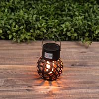 Изображение Светильник светодиодный садовый ERASF22-36 "Лампочка орнамент" 7см уличный подвесной на солнечн. батарее ЭРА Б0053385 