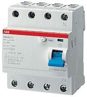 Изображение УЗО ABB F204AC  4Р 25А 30mA (AC)  2CSF204001R1250 