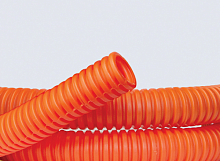Изображение Труба гофрированная ПНД тяжелая D=32mm (25m) оранжевая  70532 